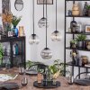 Koyoto lampa wisząca, kula świetlna, lampa wisząca kaskadowa bursztynowy, przezroczysty, przydymiony, 4-punktowe