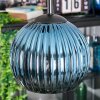 Koyoto lampa wisząca, kula świetlna, lampa wisząca kaskadowa niebeieski, zielony, miedziany, 4-punktowe