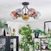 Ripoll lampa sufitowa, kula świetlna chrom, złoty, przezroczysty, miedziany, przydymiony, 5-punktowe