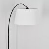 Bassagoda lampa stojąca, lampa podłogowa łukowa czarny, 1-punktowy, abażur z materiału