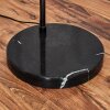 Bassagoda lampa stojąca, lampa podłogowa łukowa chrom, czarny, 1-punktowy, abażur materiałowy