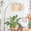 Bongal lampa stojąca, lampa podłogowa łukowa chrom, czarny, 1-punktowy, abażur z materiału