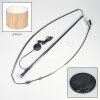 Bongal lampa stojąca, lampa podłogowa łukowa chrom, czarny, 1-punktowy, abażur z materiału