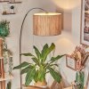 Bongal lampa stojąca, lampa podłogowa łukowa chrom, czarny, 1-punktowy, abażur z materiału