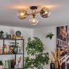Ripoll Lampa sufitowa, Kula świetlna Złoty, Czarny, 3-punktowe
