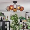 Ripoll lampa sufitowa, kula świetlna chrom, złoty, miedziany, przydymiony, 5-punktowe