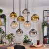 Gastor Lampa wisząca, Kula świetlna, Lampa wisząca W kolorze bursztynu, Złoty, Przezroczysty, Przydymiony, 8-punktowe