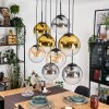 Gastor Lampa wisząca, Kula świetlna, Lampa wisząca W kolorze bursztynu, Złoty, Przezroczysty, Przydymiony, 8-punktowe