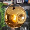 Ripoll lampa wisząca, kula świetlna, lampa wisząca kaskadowa niebeieski, złoty, miedziany, 4-punktowe