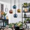 Ripoll Lampa wisząca, Kula świetlna, Lampa wiszącego klastra Niebeieski, Złoty, W kolorze miedzi, 4-punktowe
