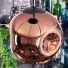 Ripoll lampa wisząca, kula świetlna, lampa wisząca kaskadowa niebeieski, zielony, miedziany, 4-punktowe