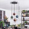 Ripoll lampa wisząca, kula świetlna, lampa wisząca kaskadowa niebeieski, zielony, miedziany, 4-punktowe