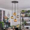 Koyoto lampa wisząca, kula świetlna, lampa wisząca kaskadowa niebeieski, złoty, zielony, 4-punktowe