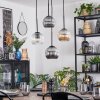 Ripoll lampa wisząca, kula świetlna, lampa wisząca kaskadowa bursztynowy, przezroczysty, przydymiony, 4-punktowe