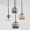 Ripoll lampa wisząca, kula świetlna, lampa wisząca kaskadowa bursztynowy, przezroczysty, przydymiony, 4-punktowe