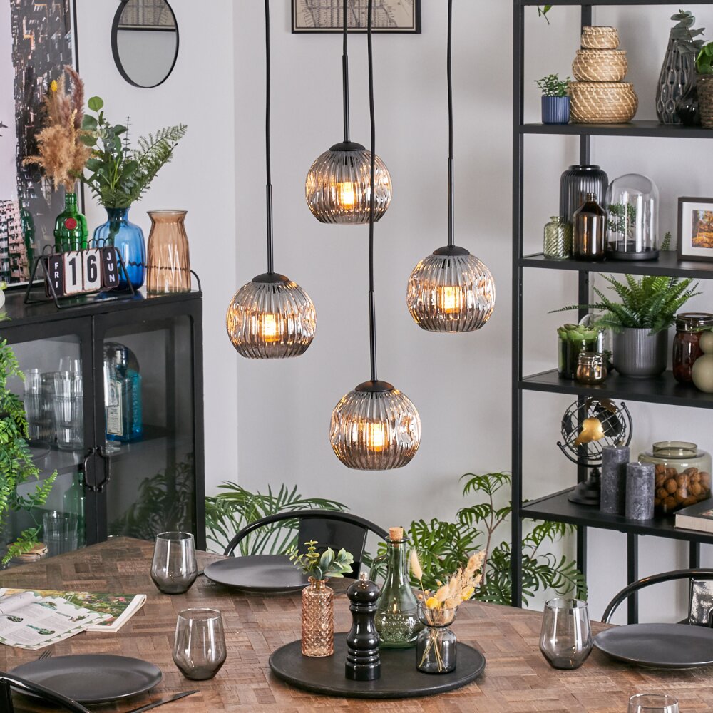 Ripoll Lampa wisząca, Kula świetlna, Lampa wiszącego klastra Przydymiony, 4-punktowe main product photo