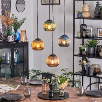 Koyoto Lampa wisząca, Kula świetlna, Lampa wiszącego klastra Niebeieski, Złoty, Zielony, W kolorze miedzi, 4-punktowe