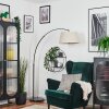 Bassagoda lampa stojąca, lampa podłogowa łukowa czarny, 1-punktowy, abażur z materiału
