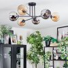 Koyoto lampa sufitowa, kula świetlna 78 cm bursztynowy, chrom, przydymiony, 6-punktowe