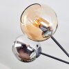 Koyoto lampa sufitowa, kula świetlna 78 cm bursztynowy, chrom, przydymiony, 6-punktowe