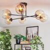 Koyoto lampa sufitowa, kula świetlna 78 cm bursztynowy, przezroczysty, 6-punktowe