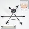 Koyoto lampa sufitowa, kula świetlna 78 cm bursztynowy, przezroczysty, 6-punktowe