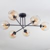 Koyoto lampa sufitowa, kula świetlna 78 cm bursztynowy, przezroczysty, 6-punktowe