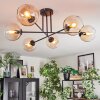 Koyoto lampa sufitowa, kula świetlna 78 cm bursztynowy, przezroczysty, 6-punktowe
