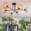 Koyoto Lampa sufitowa, Kula świetlna 78 cm W kolorze bursztynu, Przezroczysty, 6-punktowe