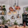Gastor lampa wisząca, kula świetlna, lampa wisząca bursztynowy, chrom, przezroczysty, miedziany, przydymiony, 8-punktowe