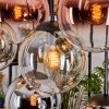 Gastor lampa wisząca, kula świetlna, lampa wisząca bursztynowy, chrom, przezroczysty, miedziany, przydymiony, 8-punktowe