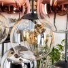 Gastor lampa wisząca, kula świetlna, lampa wisząca bursztynowy, chrom, przezroczysty, miedziany, przydymiony, 8-punktowe