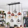 Gastor Lampa wisząca, Kula świetlna, Lampa wisząca W kolorze bursztynu, Chrom, Przezroczysty, W kolorze miedzi, Przydymiony, 8-punktowe