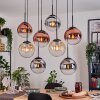Gastor Lampa wisząca, Kula świetlna, Lampa wisząca W kolorze bursztynu, Chrom, Przezroczysty, W kolorze miedzi, Przydymiony, 8-punktowe