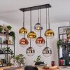 Gastor lampa wisząca, kula świetlna, lampa wisząca chrom, złoty, przezroczysty, miedziany, przydymiony, 8-punktowe