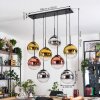 Gastor Lampa wisząca, Kula świetlna, Lampa wisząca Chrom, Złoty, Przezroczysty, W kolorze miedzi, Przydymiony, 8-punktowe