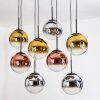 Gastor Lampa wisząca, Kula świetlna, Lampa wisząca Chrom, Złoty, Przezroczysty, W kolorze miedzi, Przydymiony, 8-punktowe