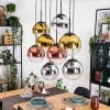 Gastor Lampa wisząca, Kula świetlna, Lampa wisząca Chrom, Złoty, Przezroczysty, W kolorze miedzi, Przydymiony, 8-punktowe