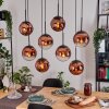 Gastor lampa wisząca, kula świetlna, lampa wisząca przezroczysty, miedziany, 8-punktowe