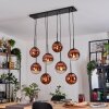 Gastor Lampa wisząca, Kula świetlna, Lampa wisząca Przezroczysty, W kolorze miedzi, 8-punktowe