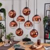Gastor Lampa wisząca, Kula świetlna, Lampa wisząca Przezroczysty, W kolorze miedzi, 8-punktowe