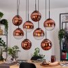 Gastor Lampa wisząca, Kula świetlna, Lampa wisząca Przezroczysty, W kolorze miedzi, 8-punktowe