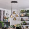 Koyoto Lampa wisząca, Kula świetlna, Lampa wiszącego klastra Chrom, Przezroczysty, Przydymiony, 4-punktowe