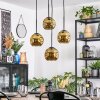 Ripoll lampa wisząca, kula świetlna, lampa wisząca kaskadowa złoty, 4-punktowe