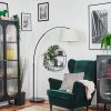 Bassagoda lampa stojąca, lampa podłogowa łukowa czarny, 1-punktowy, abażur materiałowy