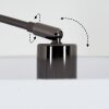 Soungou lampa stojąca, lampa podłogowa łukowa chrom, czarny, 1-punktowy, abażur z materiału