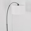 Soungou lampa stojąca, lampa podłogowa łukowa chrom, czarny, 1-punktowy, abażur z materiału