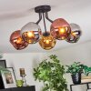 Ripoll lampa sufitowa, kula świetlna chrom, złoty, miedziany, przydymiony, 5-punktowe