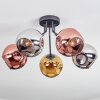 Ripoll lampa sufitowa, kula świetlna chrom, złoty, miedziany, przydymiony, 5-punktowe