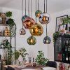 Ripoll Lampa wisząca, Kula świetlna, Lampa wisząca Ecru, Czarny, 8-punktowe